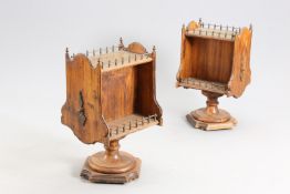 A PAIR OF CONTINENTAL 19TH CENTURY BRASS-MOUNTED PINE BOOK TABLES, POSSIBLY ITALIAN