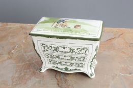 A ROYAL DOULTON FOR HUNTLEY & PALMERS BISCUITS BISCUIT BOX