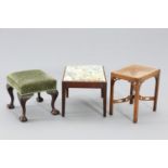 A GROUP OF THREE COUNTRY HOUSE STOOLS