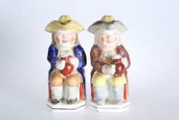 A PAIR OF TOBY JUGS, LATE 19th CENTURY