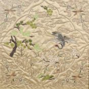 A CHINESE SILK NEEDLEWORK PANEL