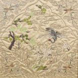 A CHINESE SILK NEEDLEWORK PANEL