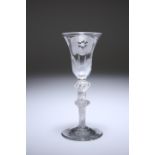 A FINE JACOBITE WINE GLASS, c. 1750