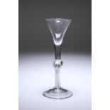 A COMPOSITE STEM WINE GLASS, CIRCA 1750
