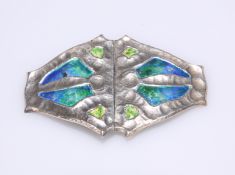 A CYMRIC SILVER AND ENAMEL BELT BUCKLE, LONDON, 1903