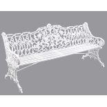 A LARGE VICTORIAN CAST IRON GARDEN BENCH