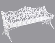 A LARGE VICTORIAN CAST IRON GARDEN BENCH