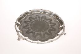 A VICTORIAN SILVER SALVER, JOHN, EDWARD, WALTER AND JOHN BARNARD, LONDON