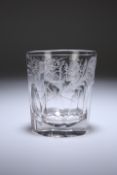 A GEORGIAN GLASS TUMBLER, c. 1800