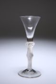 A COMPOSITE STEM WINE GLASS, c. 1750