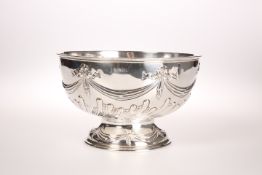 A VICTORIAN SILVER ROSE-BOWL, BY JAMES DEAKIN AND SONS, SHEFFIELD, 1895