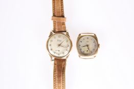 TWO 9 CARAT GOLD WATCHES