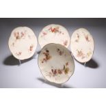 A SET OF FOUR ROYAL WORCESTER PLATES, LATE 19th CENTURY