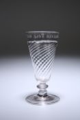 A SHORT FLAMIFORM ALE GLASS, c. 1700