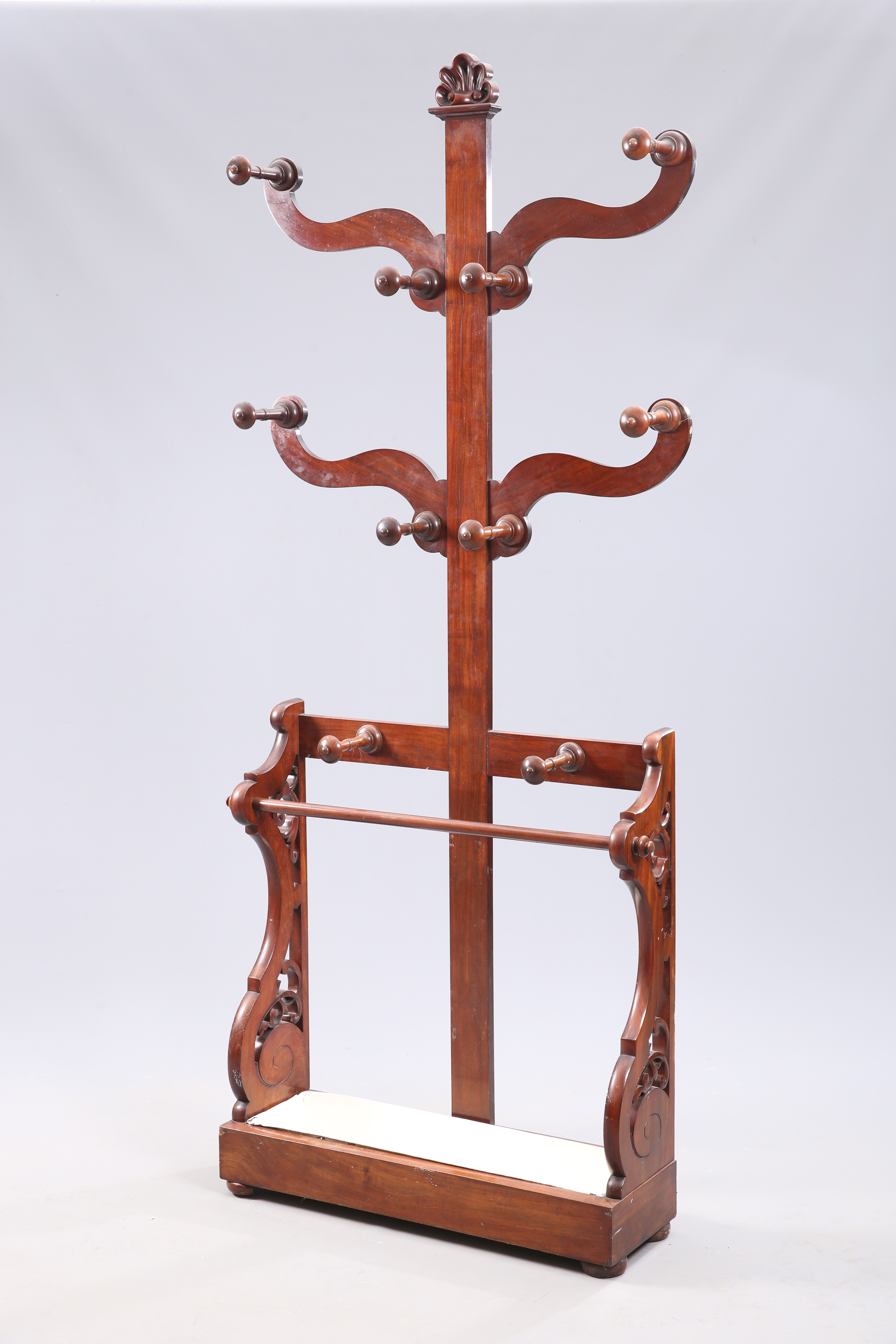 A VICTORIAN MAHOGANY "TREE" HALLSTAND