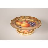 A ROYAL WORCESTER FRUIT-PAINTED COMPORT
