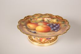 A ROYAL WORCESTER FRUIT-PAINTED COMPORT