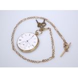 A QUARTER REPEATER OPEN FACE POCKET WATCH