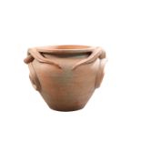 A HAND MADE TERRACOTTA "SNAKE" POT