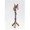 A CARVED OAK "SERPENT" HAT AND COAT STAND