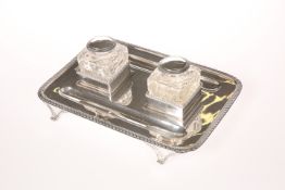 A VICTORIAN SILVER INKSTAND, RICHARD MARTIN AND EBENEZER HALL, SHEFFIELD, 1900