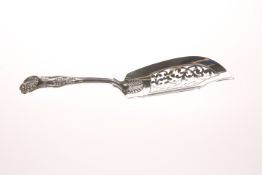 A VICTORIAN SILVER FISH-SLICE, SAMUEL HAYNE AND DUDLEY CATER, LONDON, 1841