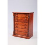 A VICTORIAN STAINED PINE COLLECTORS CHEST