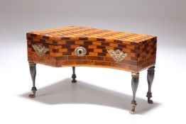 A 19TH CENTURY FRENCH PALAIS ROYALE STYLE PIANO-FORM TABLE NECESSAIRE