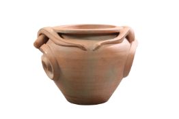 A HAND MADE TERRACOTTA "SNAKE" POT