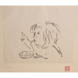 AFTER JOHN LENNON (1940-1980), LOOK - SEAN, THE ARTIST'S SON EATING