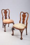 A PAIR OF GEORGE II WALNUT CHAIRS