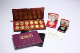 A COLLECTION OF GB COINS AND MEDALLIONS