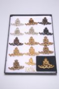 A GROUP OF BRITISH MILITARY CAP BADGES