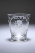 A GEORGIAN GLASS TUMBLER, c. 1815