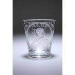 A GEORGIAN GLASS TUMBLER, c. 1815