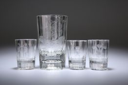 A GROUP OF FOUR WAGER GLASSES, c. 1800