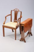 AN EDWARDIAN MAHOGANY SUTHERLAND TABLE