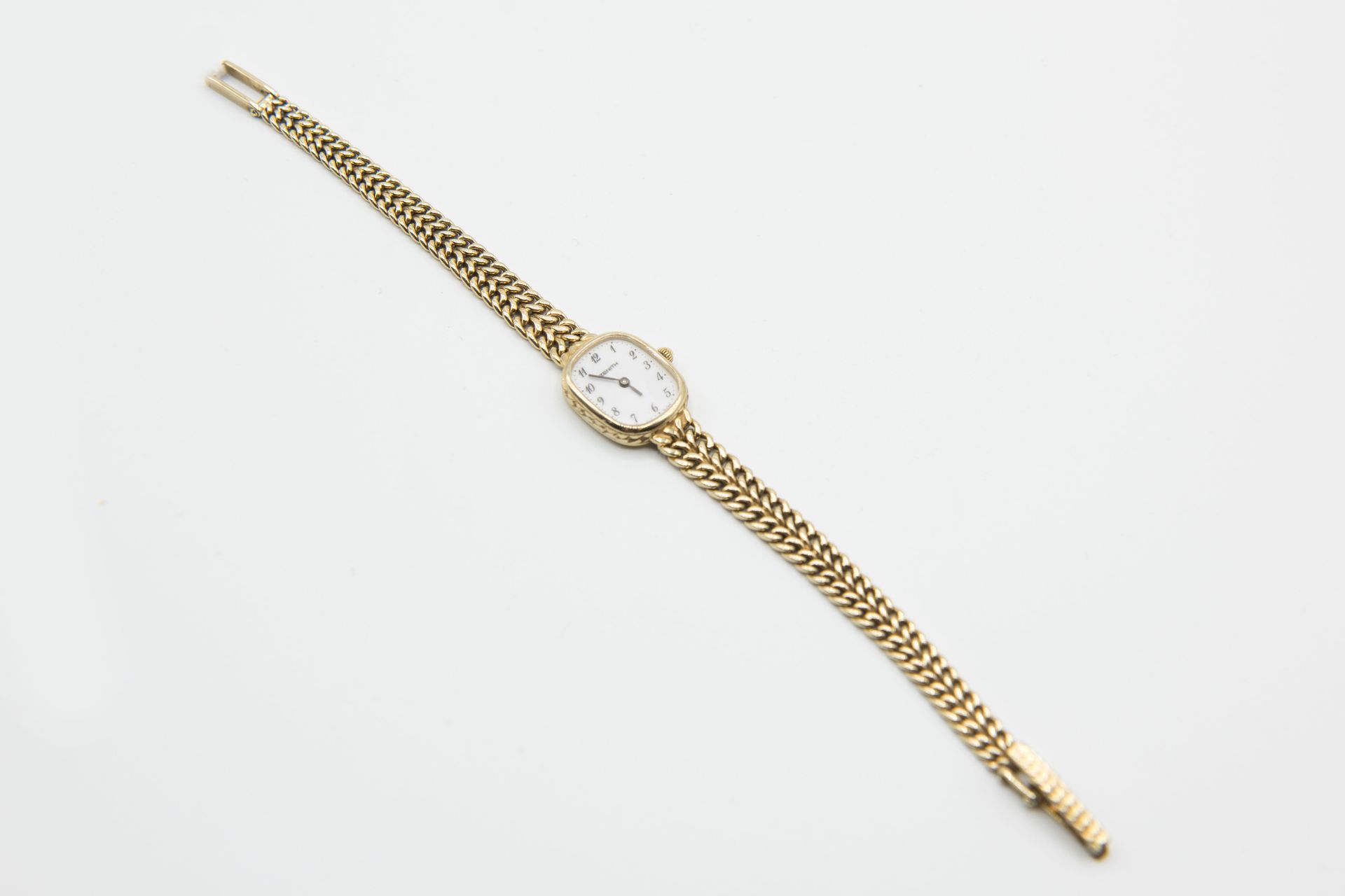 A LADYS 9CT GOLD ZENITH WATCH