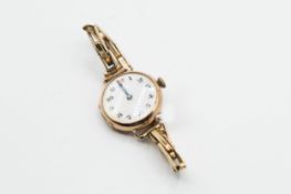 A VINTAGE 9CT GOLD WATCH