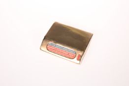 A 9 CARAT GOLD MATCHBOX SLEEVE, LONDON, 1921