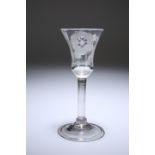 A JACOBITE WINE GLASS, c. 1750