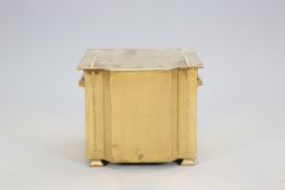 A BRASS COAL BOX, EARLY 20TH CENTURY