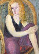 JOHN REAY, PORTRAIT OF A GIRL SITTING IN A CHAIR