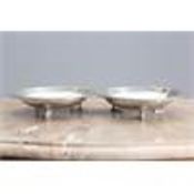 A PAIR OF LIBERTY & CO TUDRIC PEWTER SHALLOW BOWLS, DESIGNED BY ARCHIBALD KNOX