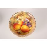 A ROYAL WORCESTER FRUIT-PAINTED BOWL