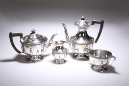 A FOUR-PIECE GEORGE V SILVER TEA AND COFFEE-SERVICE, SHEFFIELD, 1910