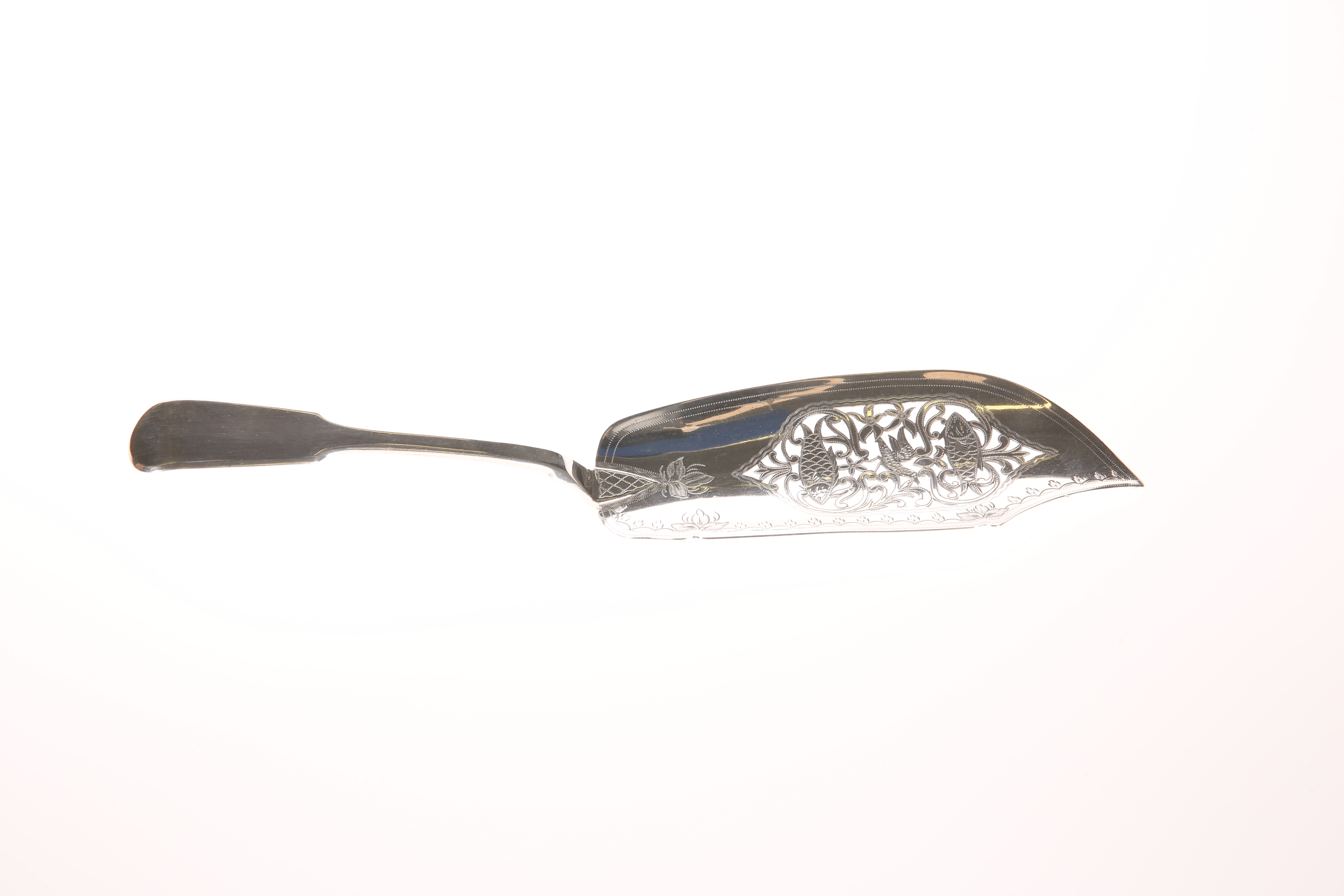 A VICTORIAN SILVER FISH-SLICE, SAMUEL HAYNE AND DUDLEY CATER, LONDON, 1846