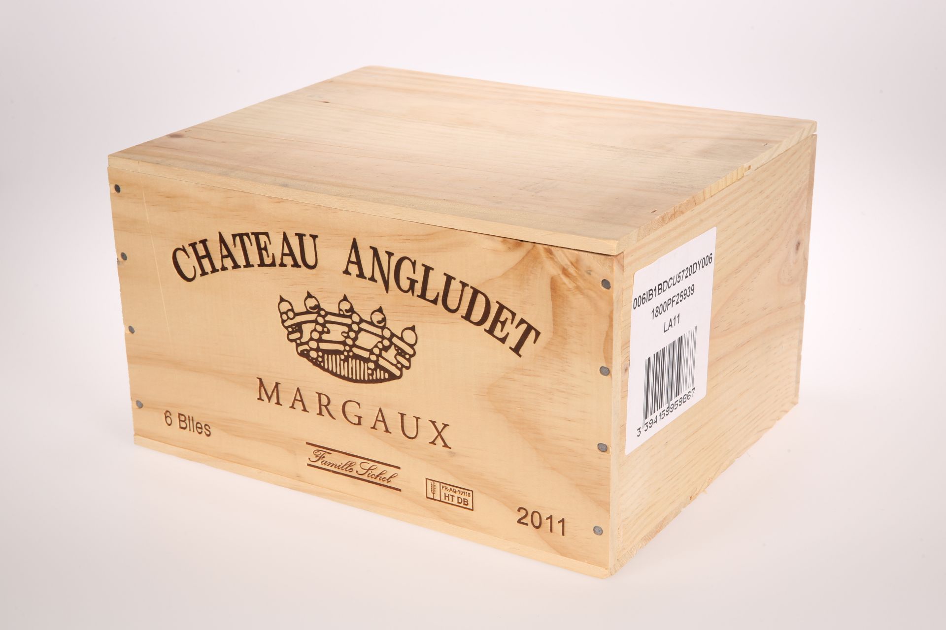 12 BOTTLES CHATEAU D'ANGLUDET CRU BOURGEOIS SUPERIEUR MARGAUX 2011