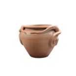 A HAND MADE TERRACOTTA "SNAKE" POT