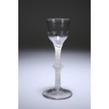 AN OGEE BOWL WINE GLASS, c. 1765